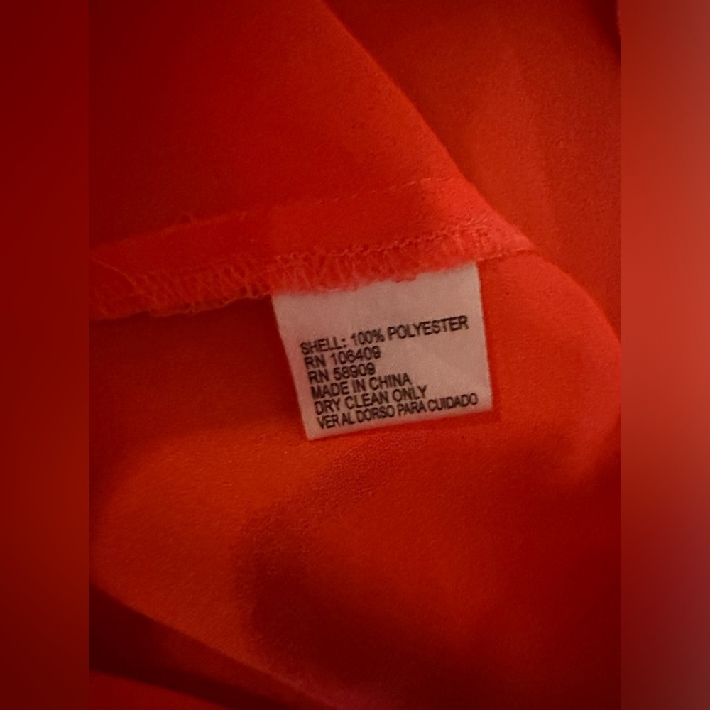 Gianni Bini neon orange long sleeve blouse size M - Picture 6 of 6